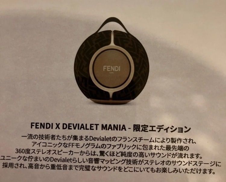 FENDI 新品未使用　ブラウンFFファブリック ポータブルスピーカー