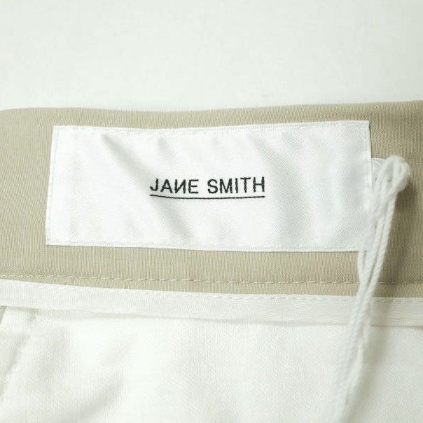 JANE SMITH ジェーンスミス 20SS 日本製 SIDELINE THREE TUCK PANTS サイドライン3タックパンツ 20SPT-#216L 34 BEIGE ボトムス【新古品】【JANE SMITH】