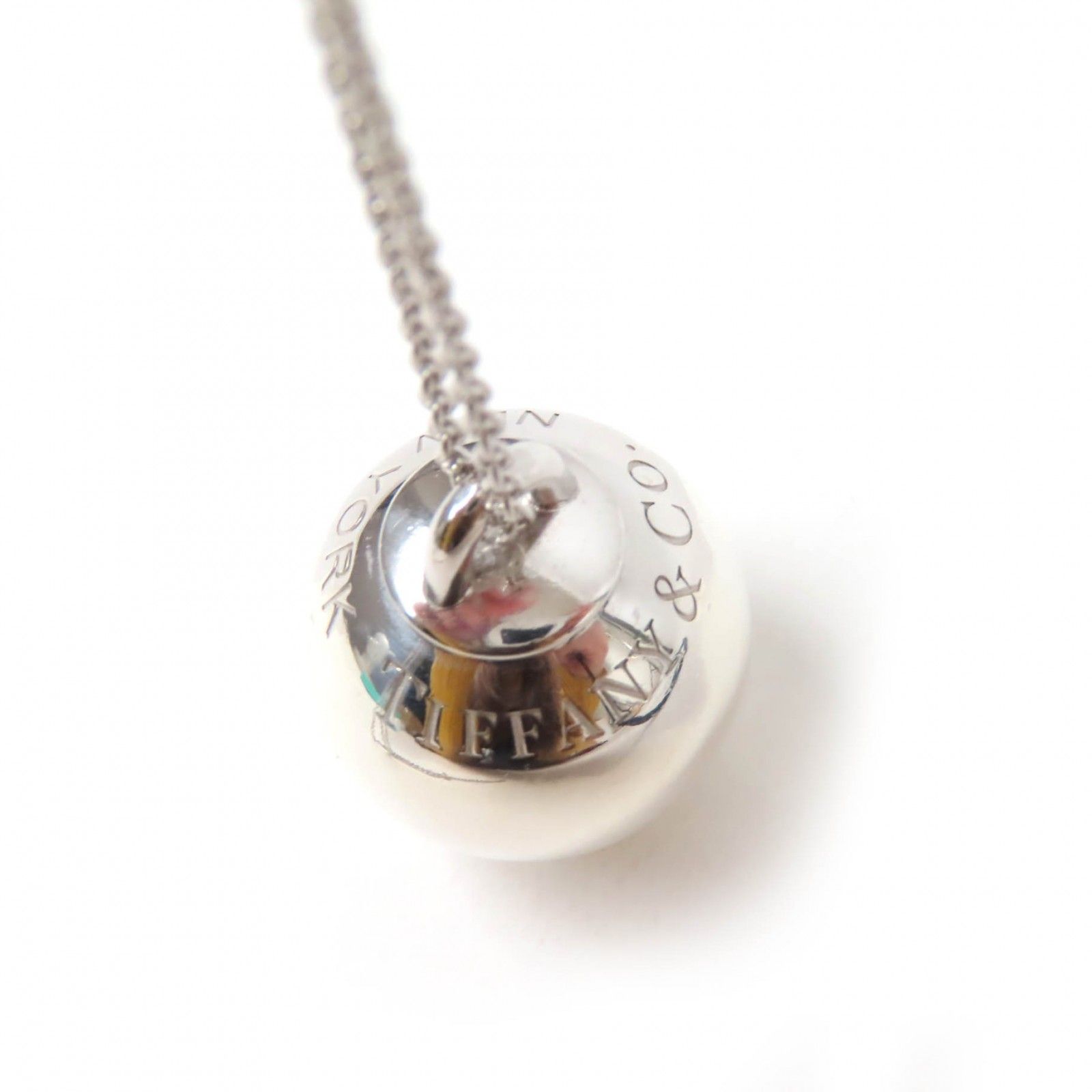 極美品☆TIFFANY&Co. ティファニー ハードウエア ボールネックレス  