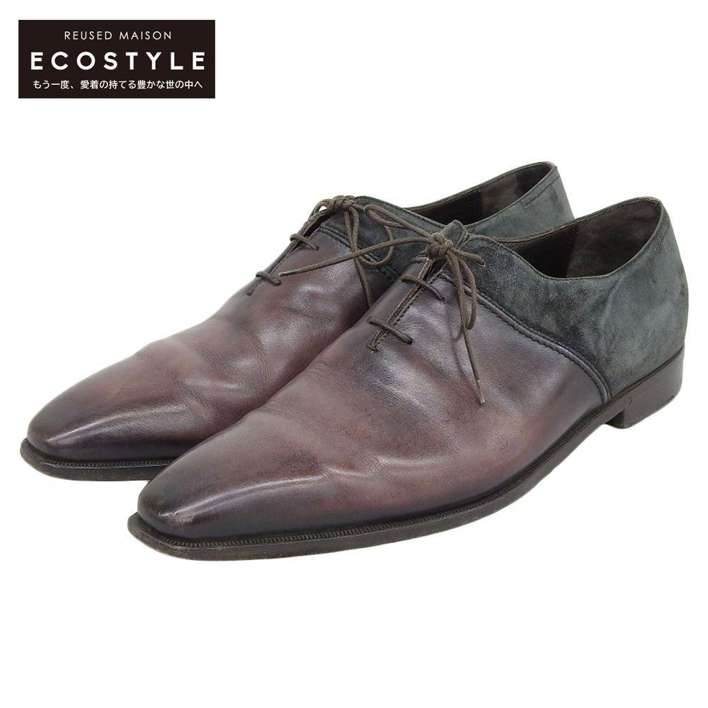 Berluti ベルルッティ Berluti ベルルッティ アレッサンドロ バイカラーコンビシューズ メンズ ボルドー×グリーン 10 10