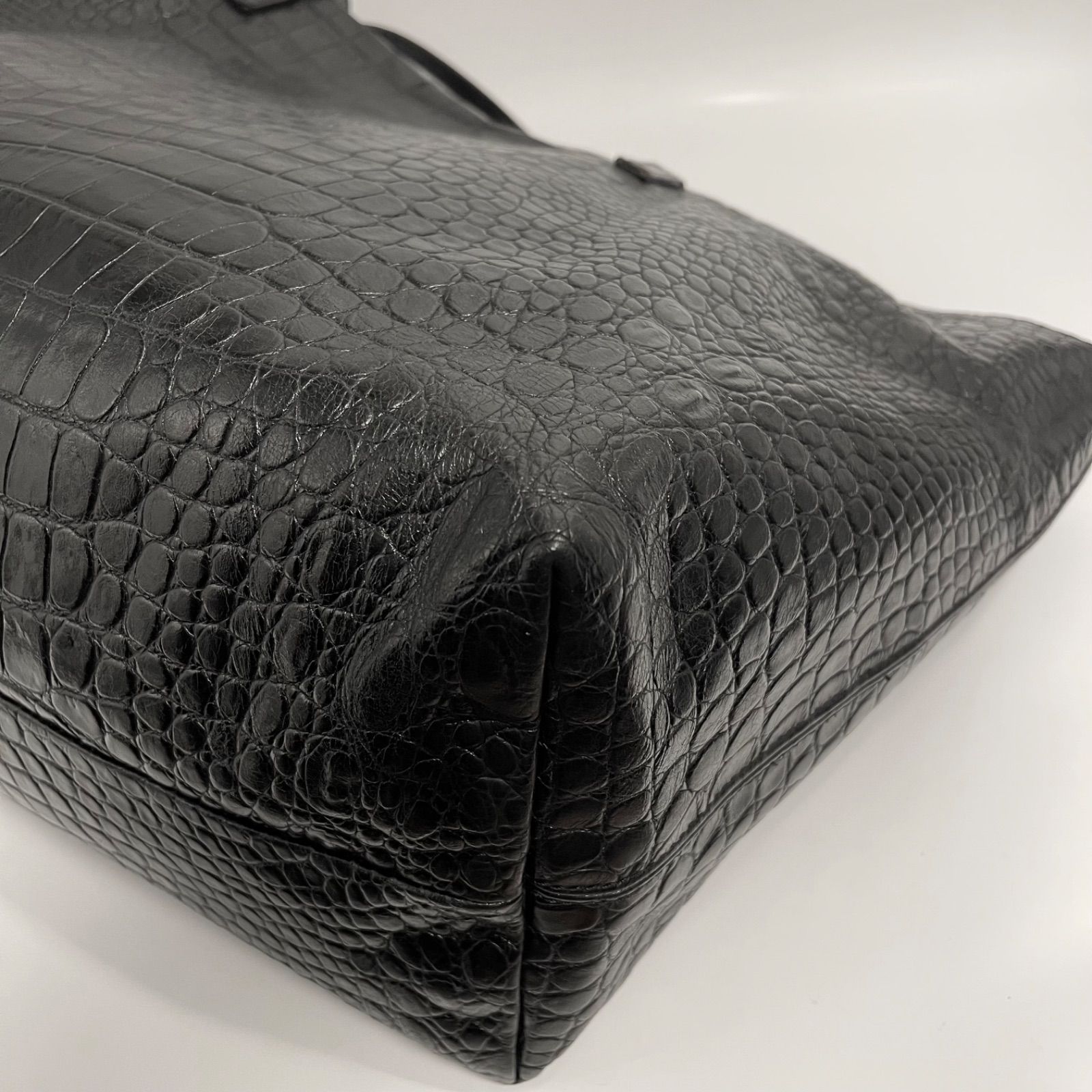 ✨Felisi フェリージ 10-45 ブラック クロコ型押し トートバッグ 保存