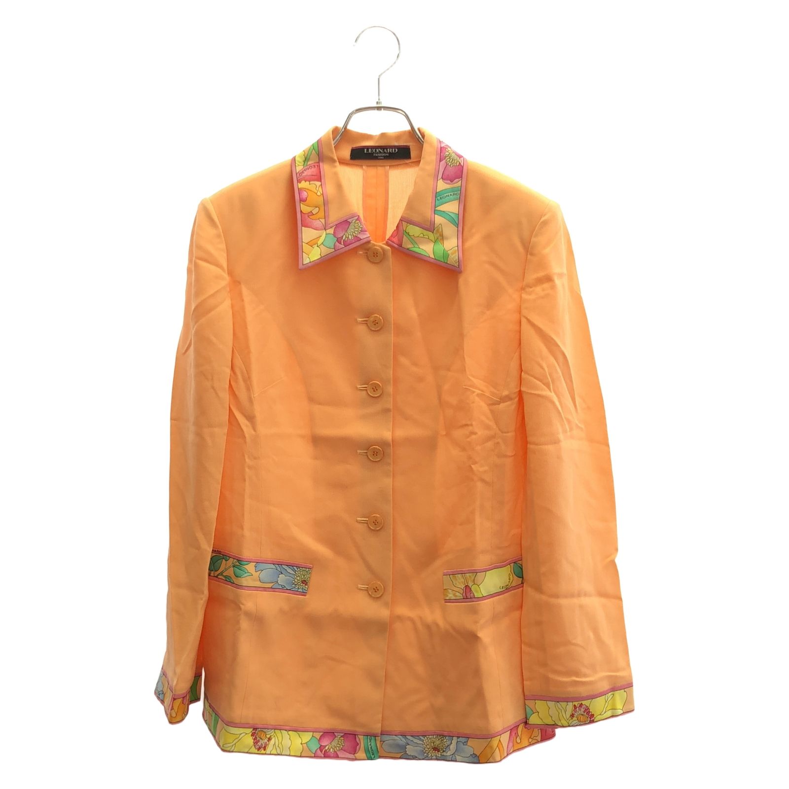 レオナールファッション LEONARD FASHION 長袖シャツ シャツジャケット 0371420 オレンジ|マルチ その他 シャツジャケット レディース Used A