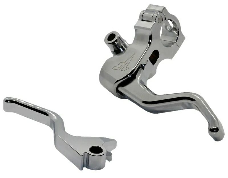 EASIER PULL クラッチ＆ブレーキレバーセット クローム：2014〜22年スポーツスター/スペーサー無し