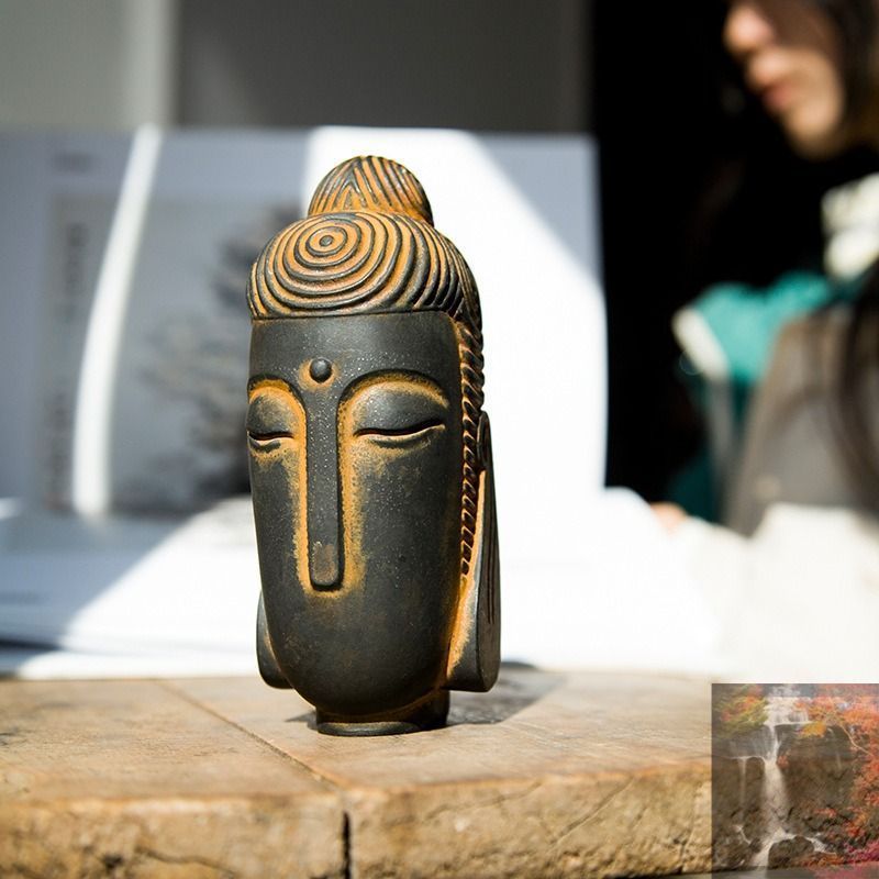 仏像 仏面 仏頭 置物 オブジェ 顔の置物 運 金運 健康運 出世運 家庭運 