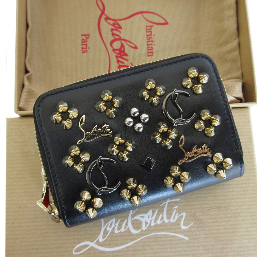 クリスチャンルブタン　パネトーネ　コインケース Panettone coin purse ブラック カーフレザー - Accessories