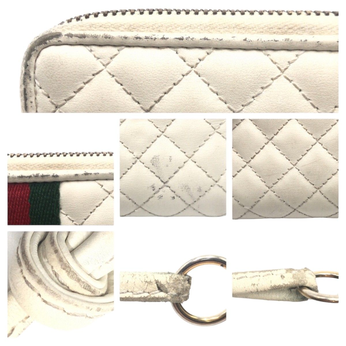 GUCCI グッチ シェリーライン ダブルG キルティング ホワイト 白 