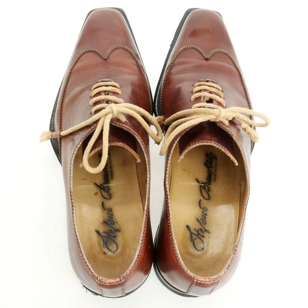 ステファノブランキーニ Stefano Branchini ブラインドブローグ ドレスシューズ ブラウン サイズ6 メンズ