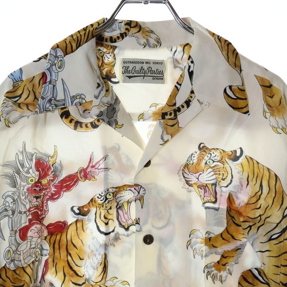 ワコマリア　wackomaria tim lehi ロンT 白　L ティム　虎 WACKO MARIA (ワコマリア) 23SS TIM LEHI HAWAIIAN SHIRT L/S