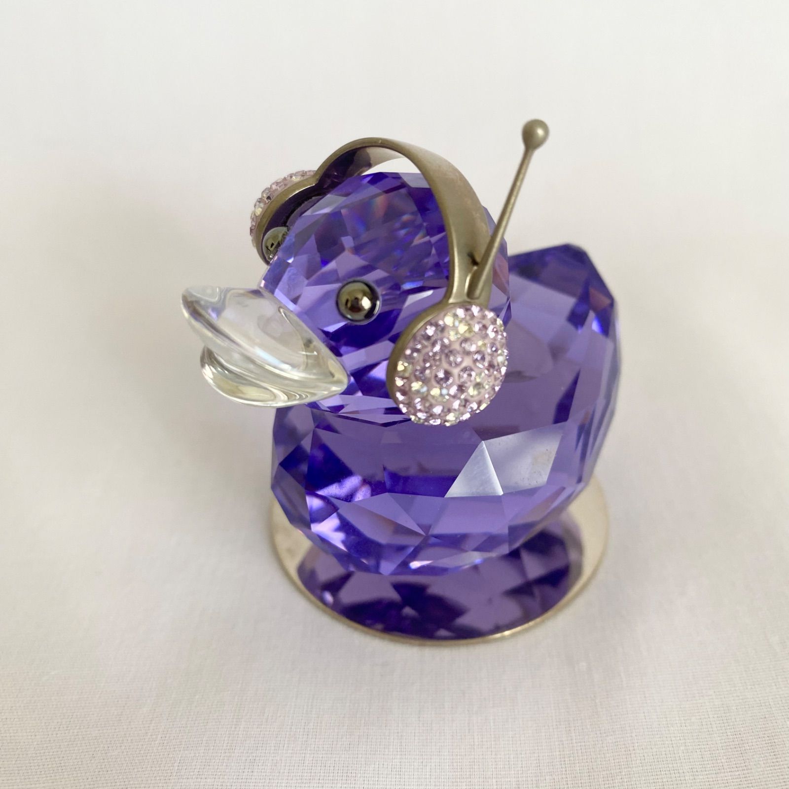 SWAROVSKI スワロフスキー クリスタルパープル DUCK J ハッピーダック