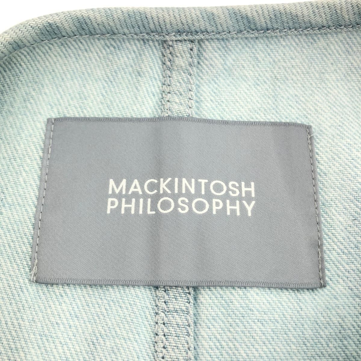 【美品】MACKINTOSH PHILOSOPHY デニムジャケット 38 コットンリネンデニムジャケット（H5F01503＿＿