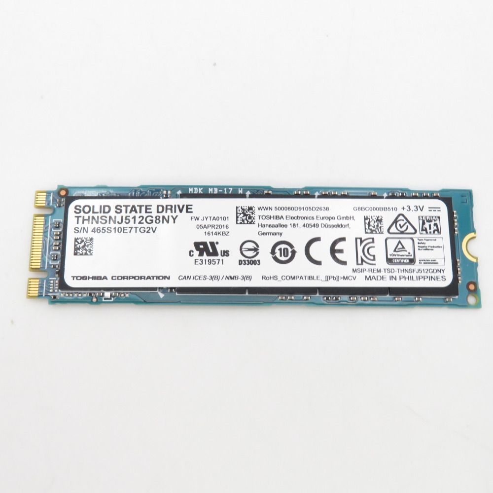TOSHIBA 東芝 M.2 SSD 512GB HG6 mSATA 本体のみ THNSNJ512G8NY - メルカリ