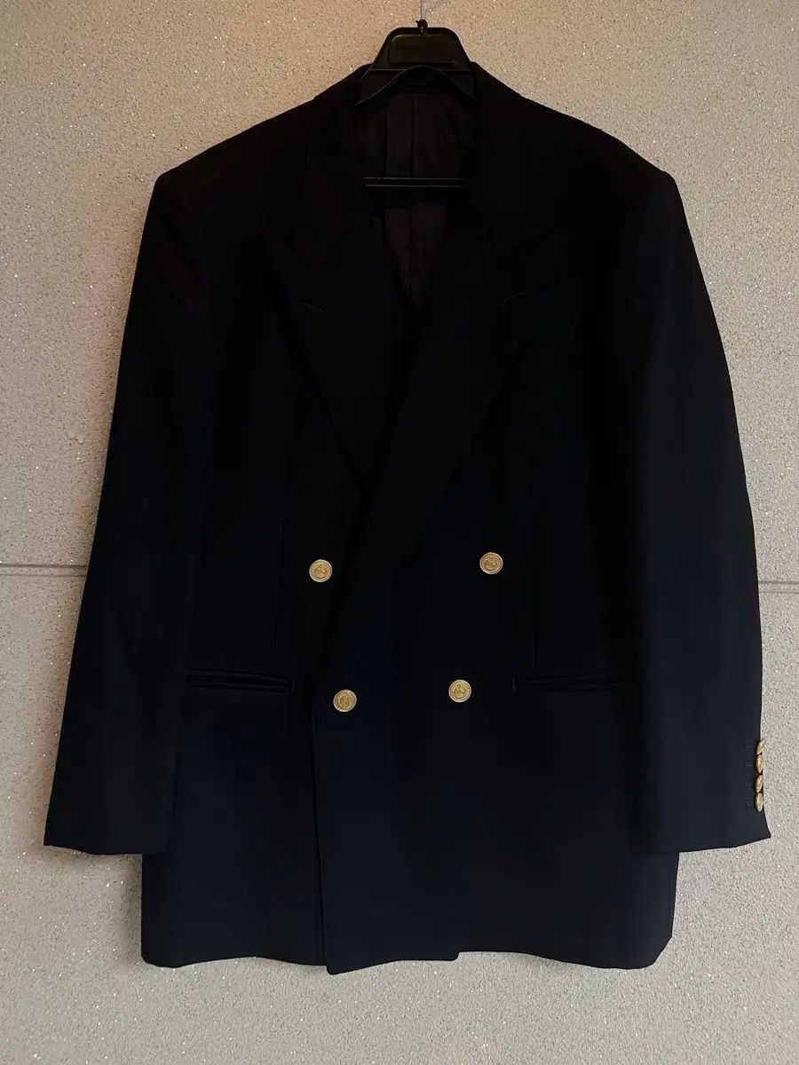 「Burberry ダブルブレスト金ボタンジャケット」 BURBERRY - 90's Burberry バーバリー ダブルジャケット スーツ