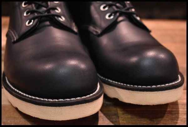 【9D 美品 10年】レッドウィング 8165 アイリッシュセッター 黒 ブラッククローム プレーントゥ 編み上げ ブーツ redwing HOPESMORE【EF352】