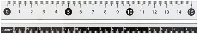 (まとめ）レイメイ藤井 見やすい白黒定規 (15cm) ホワイト APJ188W 【×50セット】