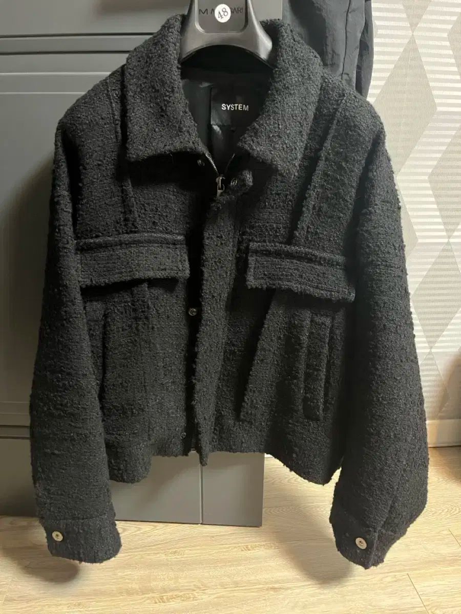 SYSTEM homme ツイードジャケット ブラック 100 23年製 商品