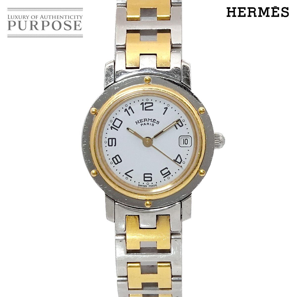 エルメス HERMES クリッパー コンビ CL4 220 レディース 腕時計