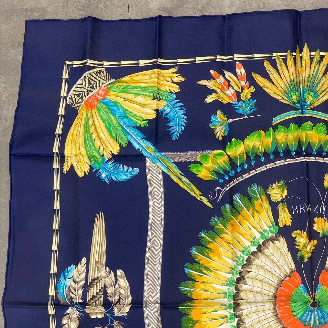 HERMES エルメス カレ90 BRAZIL ブラジル スカーフ（エルメス