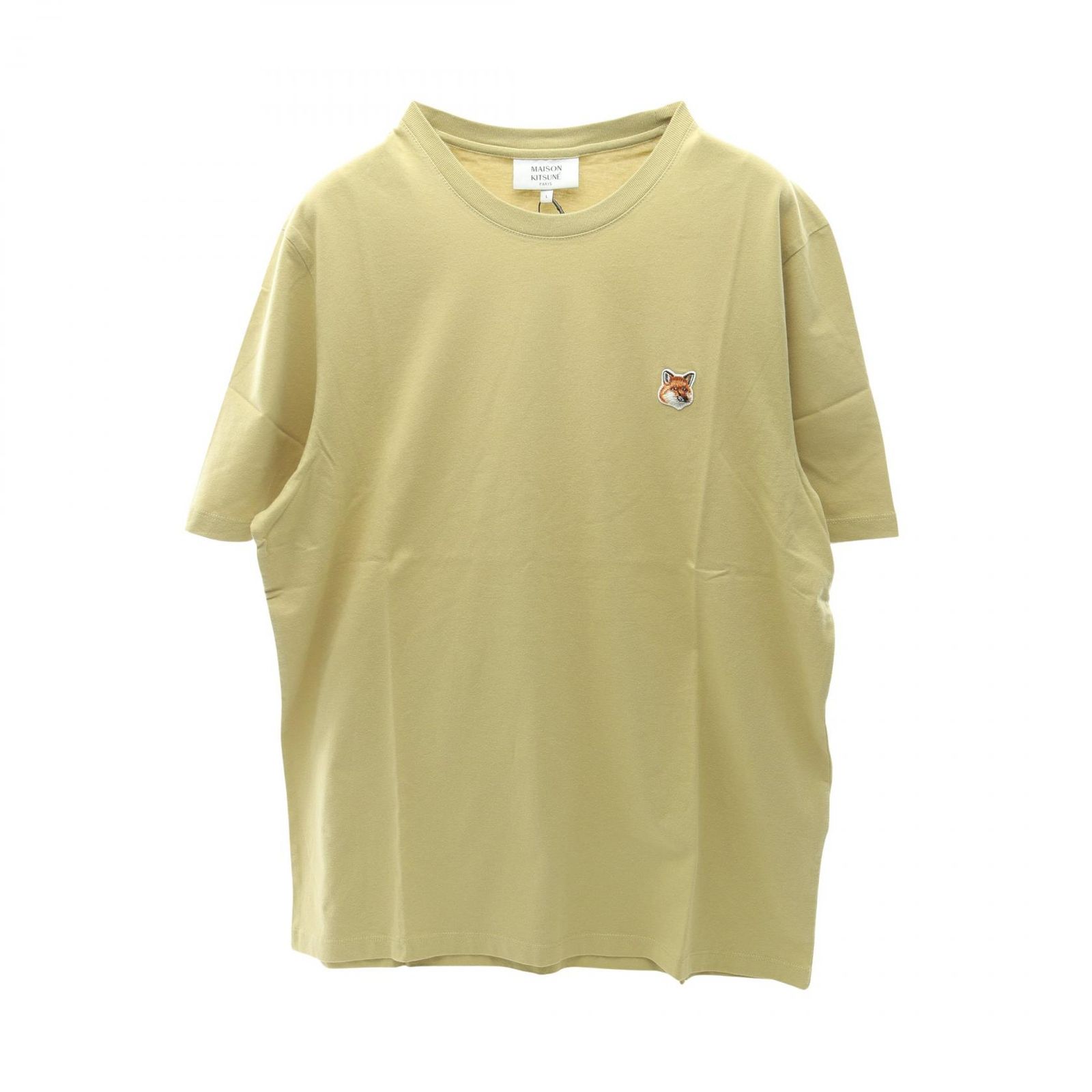 メゾンキツネ MAISON KITSUNE カットソー FOX HEAD PATCH LM00104KJ0008P357L グリーン系 コットン Tシャツ メンズ