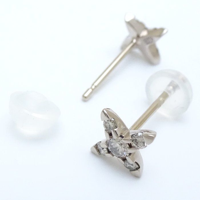 Kashikey カシケイ ネイキッド ピアス ブラウンダイヤモンド0.23ct