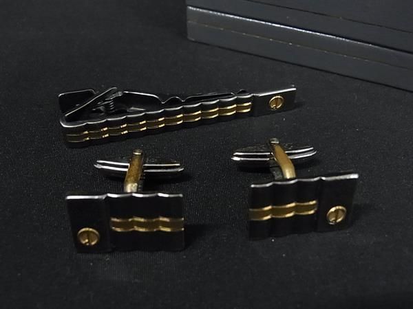 美品【 dunhill 】カフスボタン ネクタイピンセット ダンヒル dunhill 3点セット カフスボタン カフリンクス