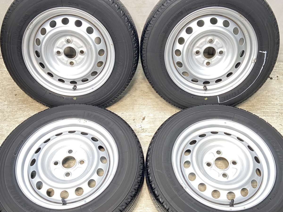 155/80R14 88/86 ブリヂストン V600 トヨタ純正 14x5.0 100-4穴 155/80R14 88/86 ブリヂストン V600 トヨタ純正 14x5.0 100-4穴