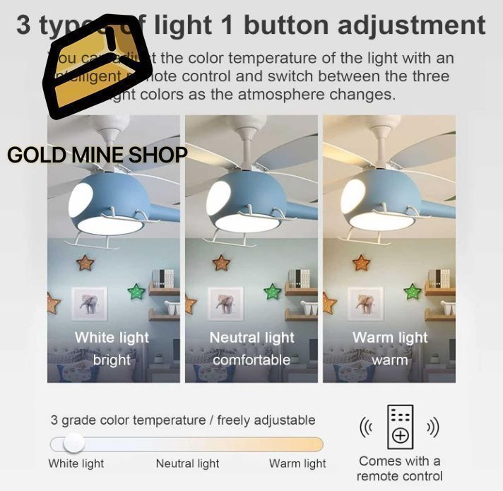 調光シーリングライト、マルチスピード DC モーター リバーシブル 6