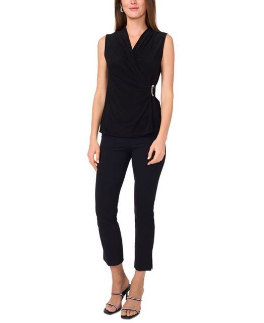 (取寄) ヴィンス レディース スリーブレス ラップ シャツ Vince women Sleeveless Sleeveless Button-Front Shirt in Short Sleeve | Vince