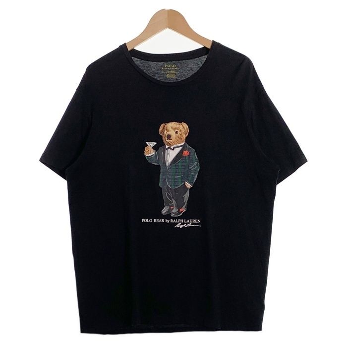 T①【新品】ポロラルフローレン Tシャツ　ポロベア　黒 新品未使用タグ付き】ポロラルフローレン ベア Tシャツ 黒