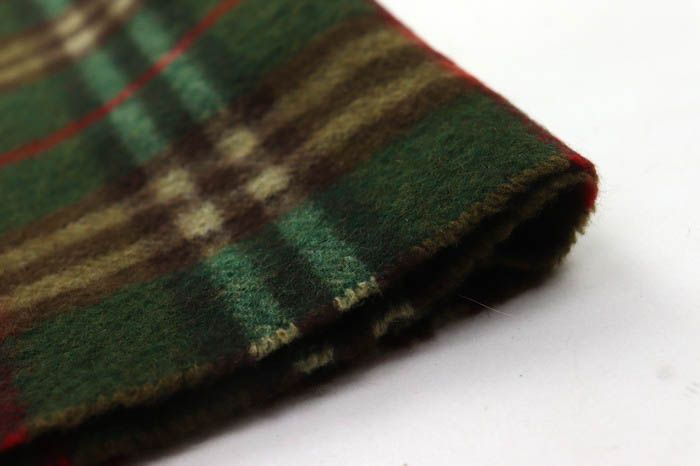 BURBERRY カシミヤ マフラー グリーンチェック Burberry カシミア