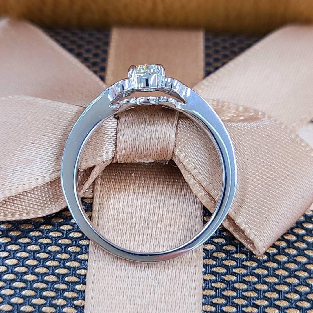 K*須様 ⭐月末まで値下げ⭐ダイヤモンドリング K18 ホワイトゴールド 　鑑別 上質 オシャレ 0.55ct ダイヤモンド K18 wg リング 鑑別書付 18金