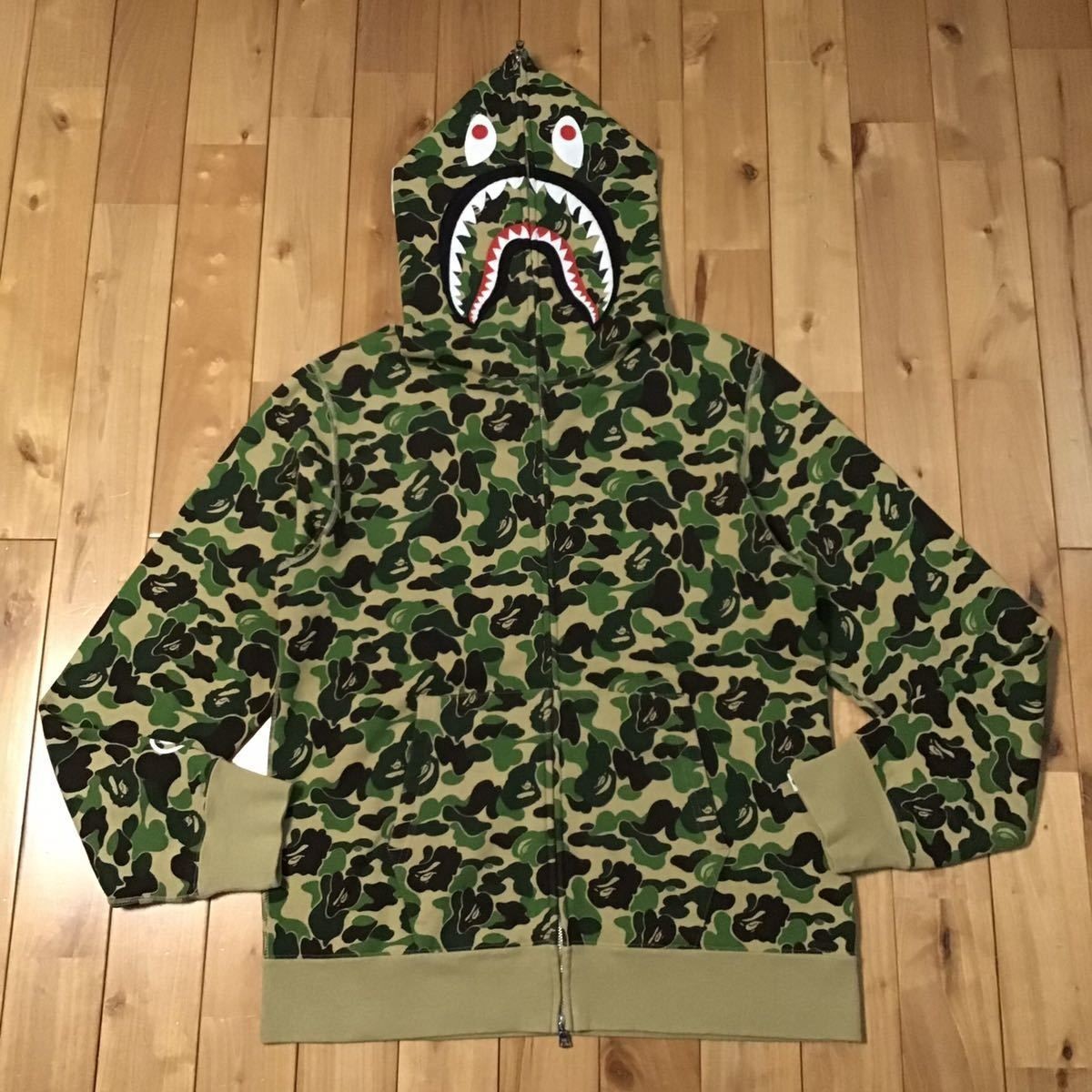 ☆激レア APE abc camo green シャークパーカー XL