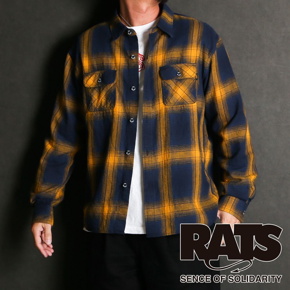 RATS/ラッツ】COTTON LINEN CHECK SHIRT / コットンリネン