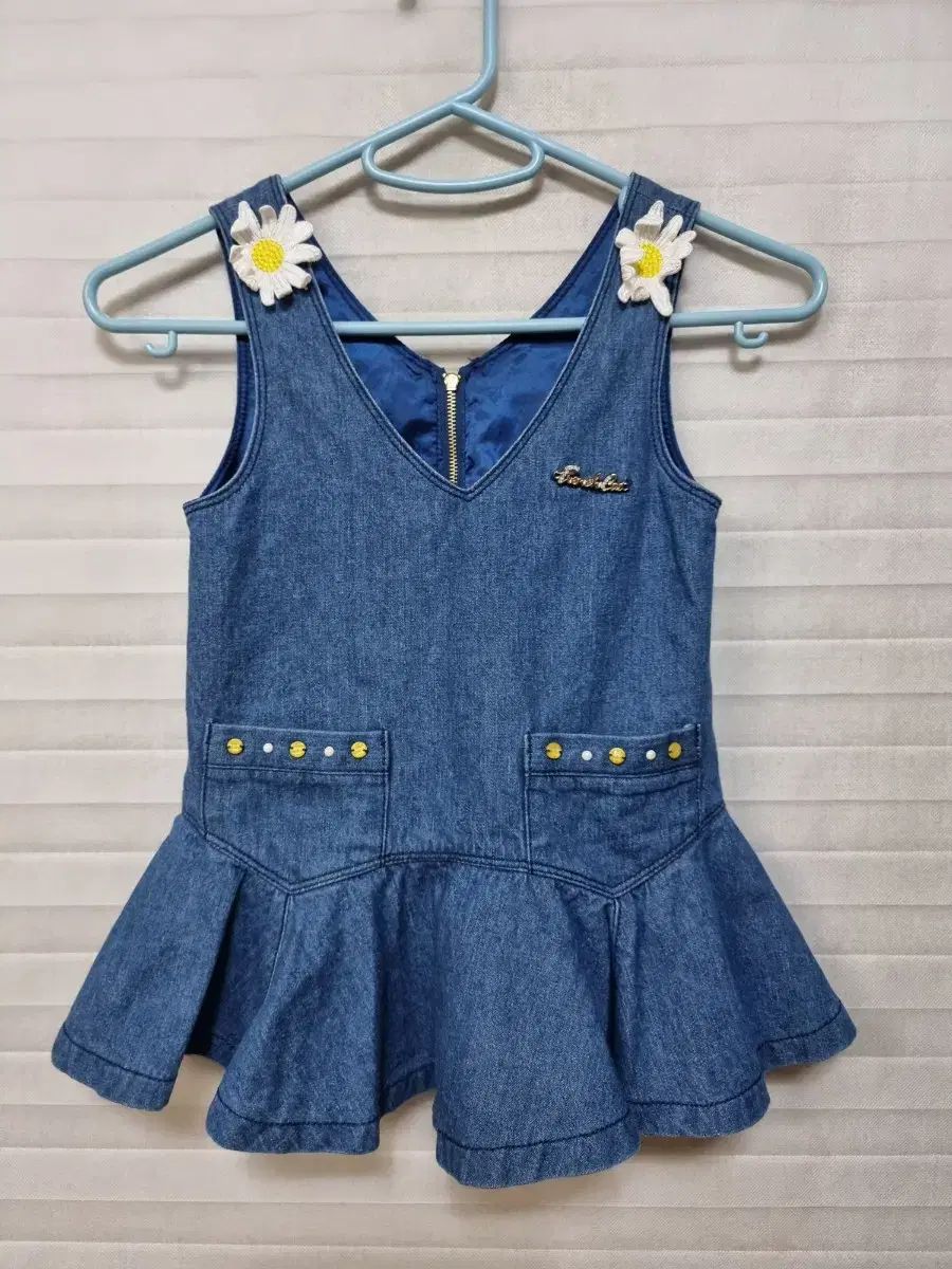 フレンチキャット キッズ デニム ワンピース ( 3 4 三)
