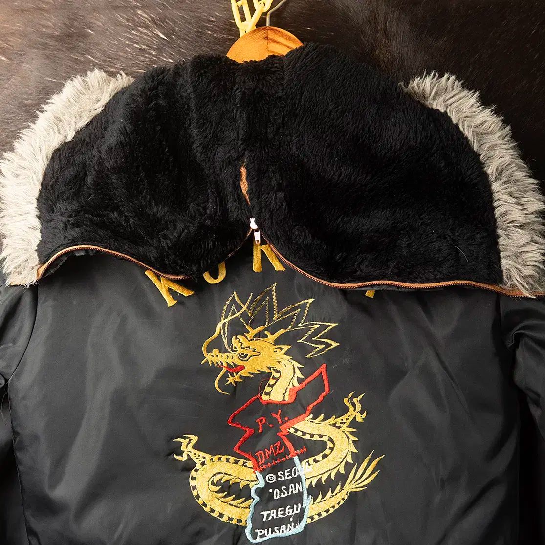 S 80s 米軍 コリア スーベニア ジャケット MO ー 2141