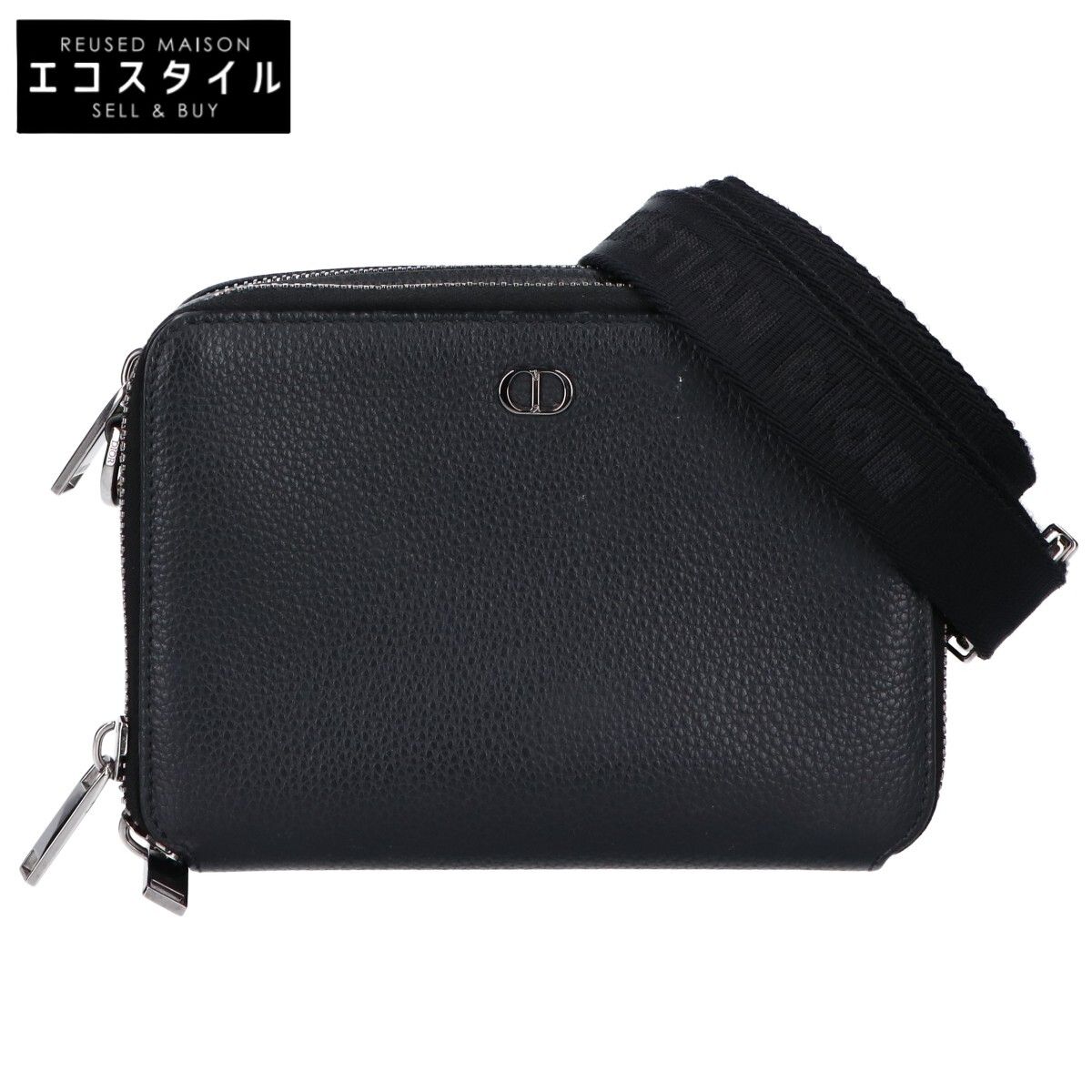 DIOR ディオール 2ESBC119CDI CDアイコン グレインドカーフスキン ストラップポーチ クロスボディバッグ