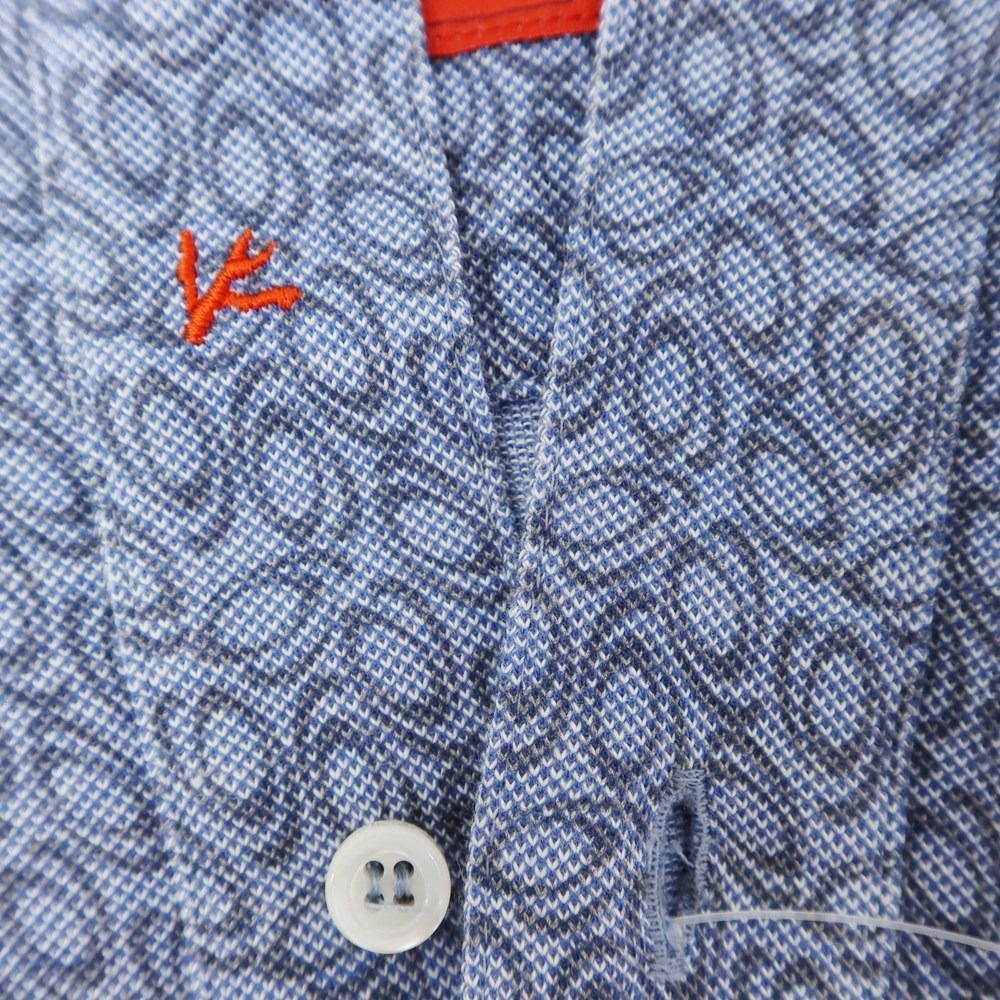 中古】イザイア ISAIA コットン鹿の子 半袖ポロシャツ ライト