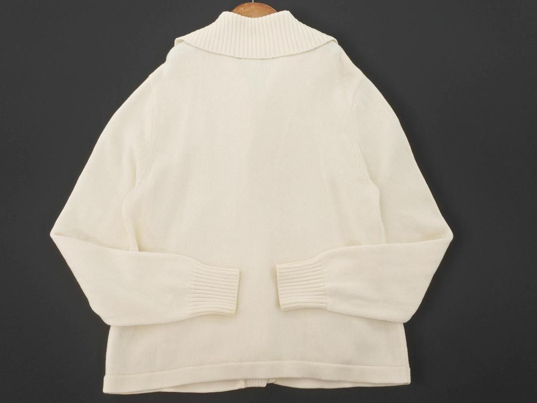 エルエルビーン　コットンニット　カーディガン　トグルボタン　長袖　アイボリー　M L.L.Bean エルエルビーン トグルボタン ニット カーディガン