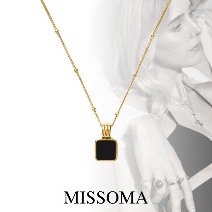 新品【MISSOMA】ミッソマ スターリングシルバー オニキス ネックレス 
