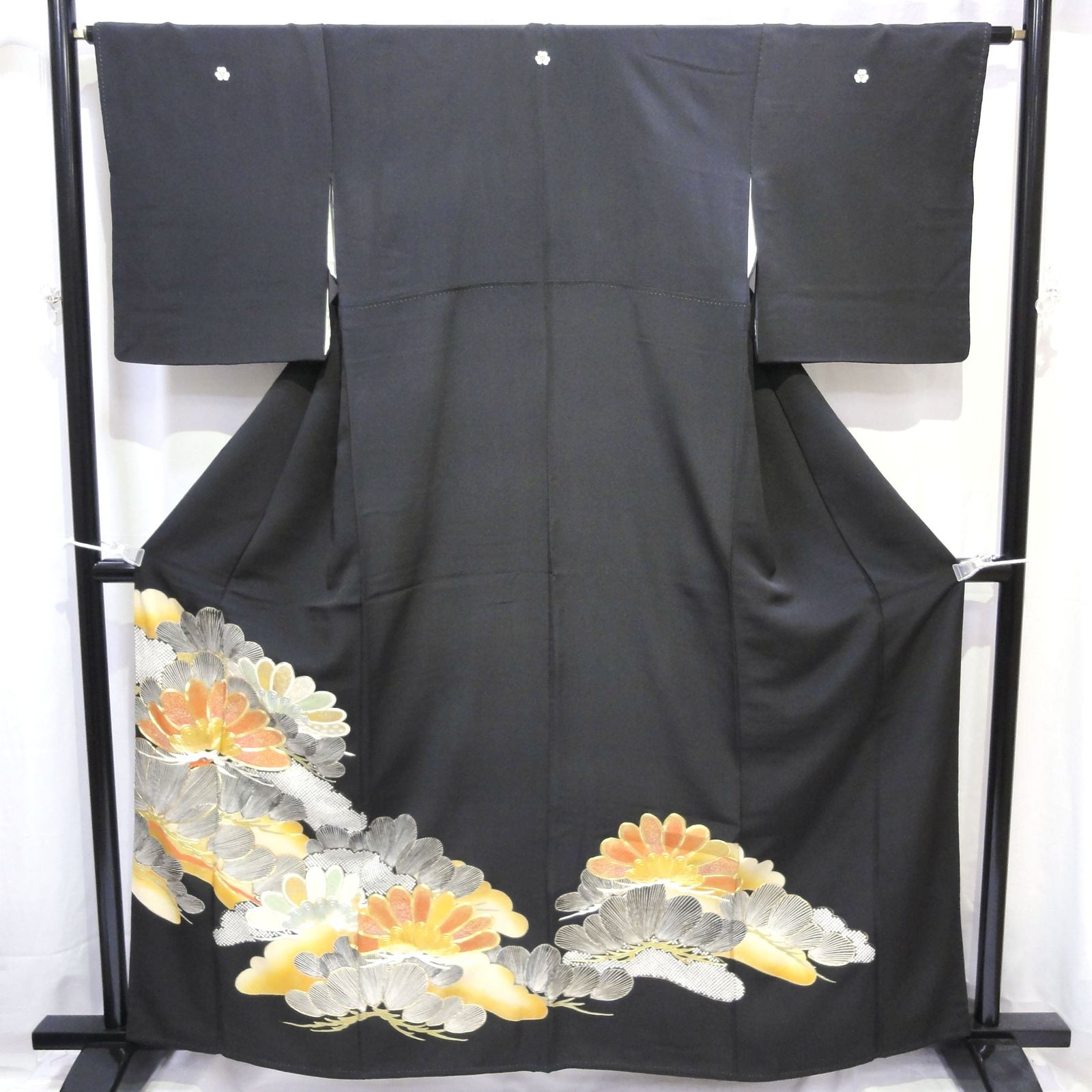 正絹 黒留袖 着物 松 No.200701-0433 梱包サイズ60