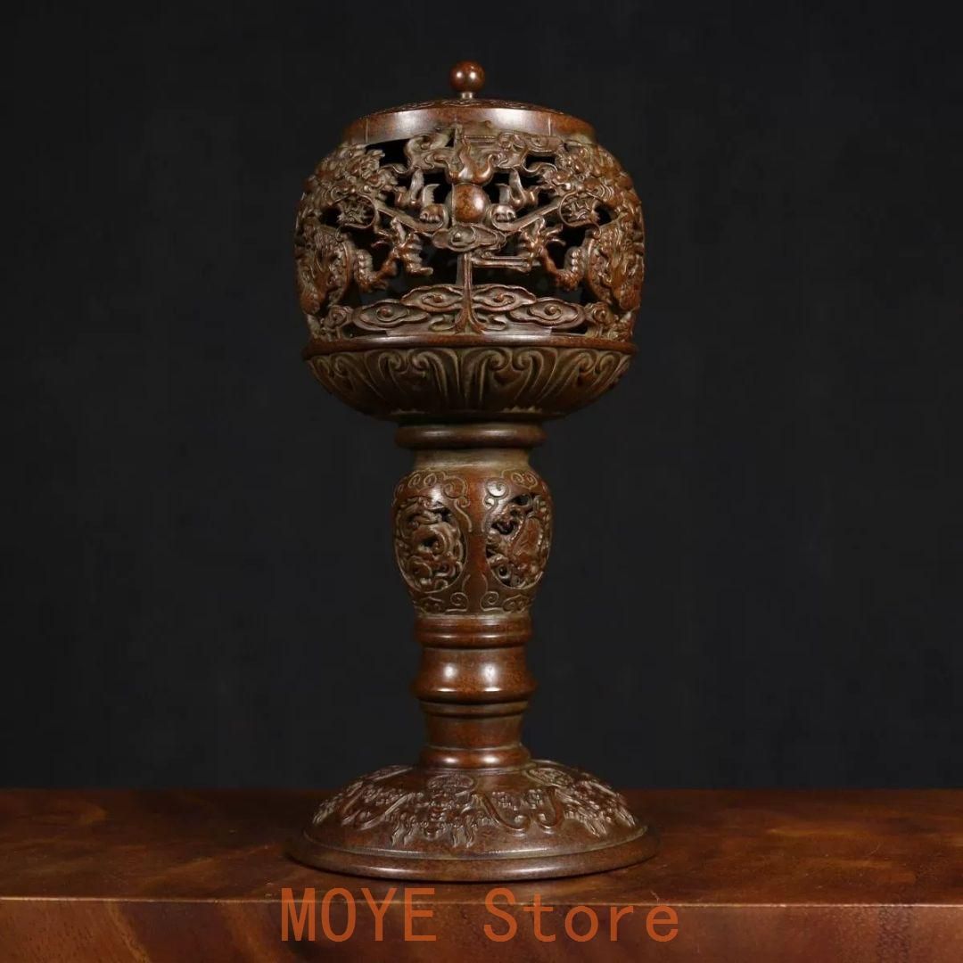 銅器 香炉 鏤盤竜檀香炉 室内薫香炉 茶台香炉 香道具 装飾品 工芸品 銅器 香炉 鏤盤竜檀香炉 室内薫香炉 茶台香炉 香道具 装飾品 工芸品