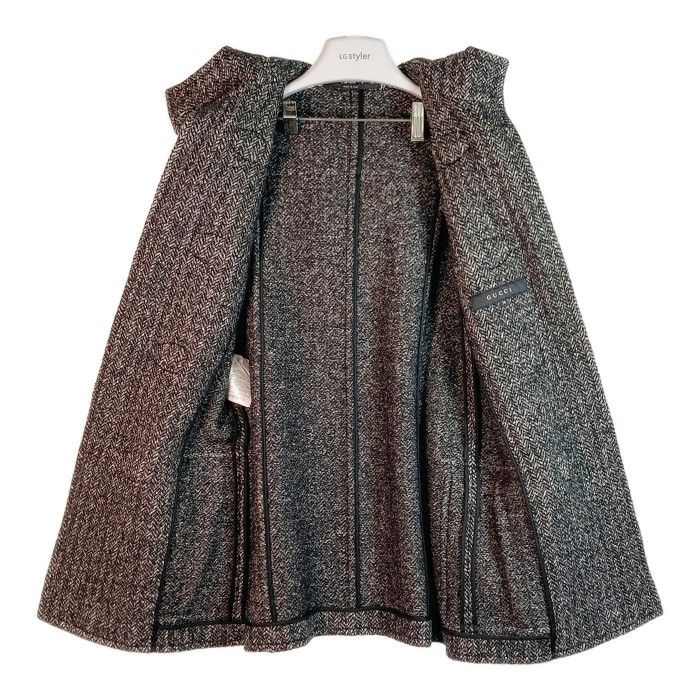 ☆GUCCI グッチ ウール ダッフルコート 白黒 size36 - メルカリ