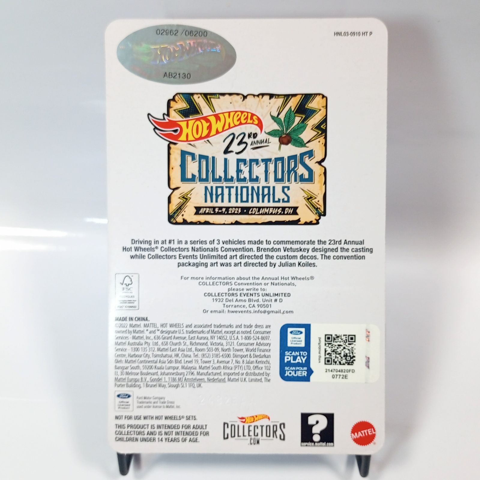 未開封】ホットウィール／RLC／23rd COLLECTORS NATIONALS 