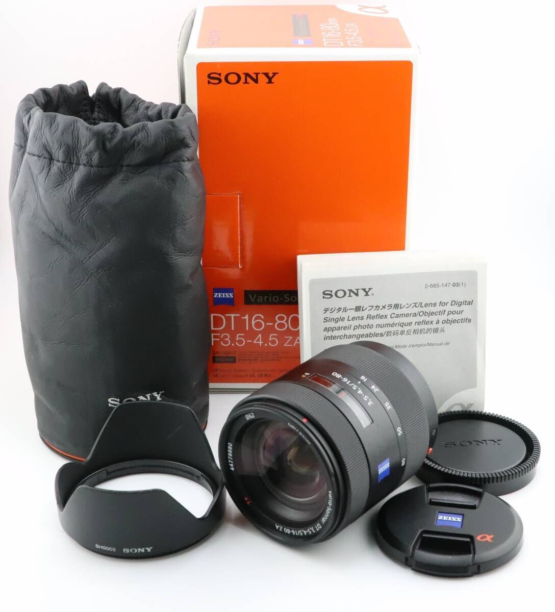 ソニー SONY Vario-Sonnar DT 16-80mm F3.5-4.5 ZA T* SAL1680Z 元箱説明書付 W0916＃3289