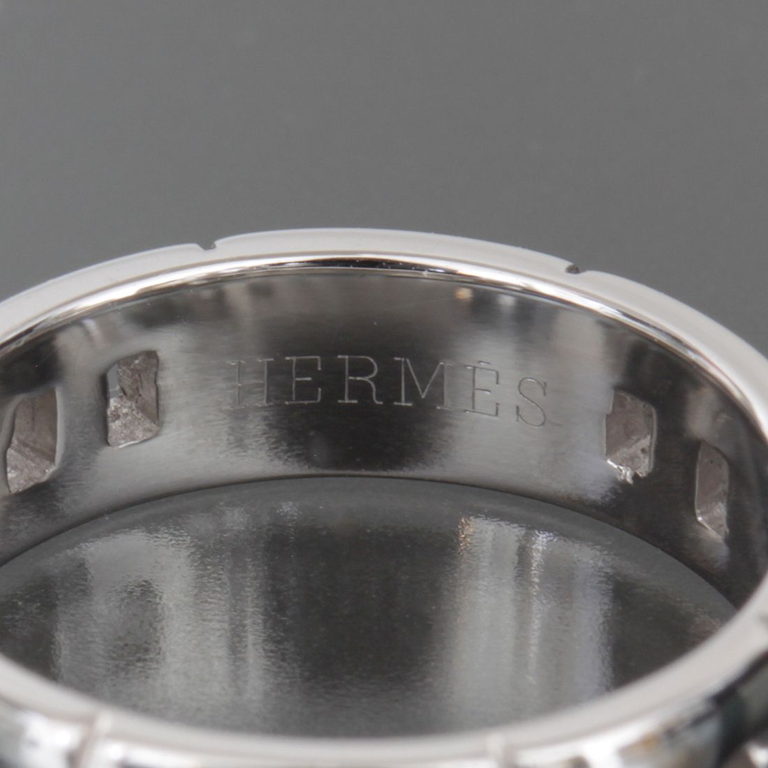 エルメス HERMES ヘラクレスリング 11号(51) K18WG 6.1g E1667 エルメス HERMES ヘラクレスリング 11号(51) K18WG 6.1g E1667