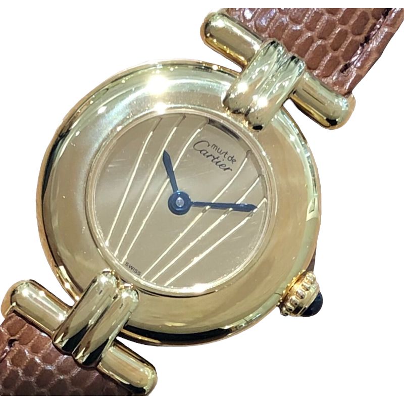 カルティエ Cartier マストコリゼ ヴェルメイユ 590002 SV/GF クオーツ レディース 腕時計