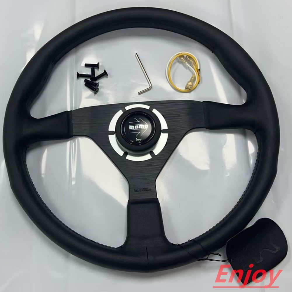 momo レザー ステアリング RACE モモ レース 約32cm ITALY D32