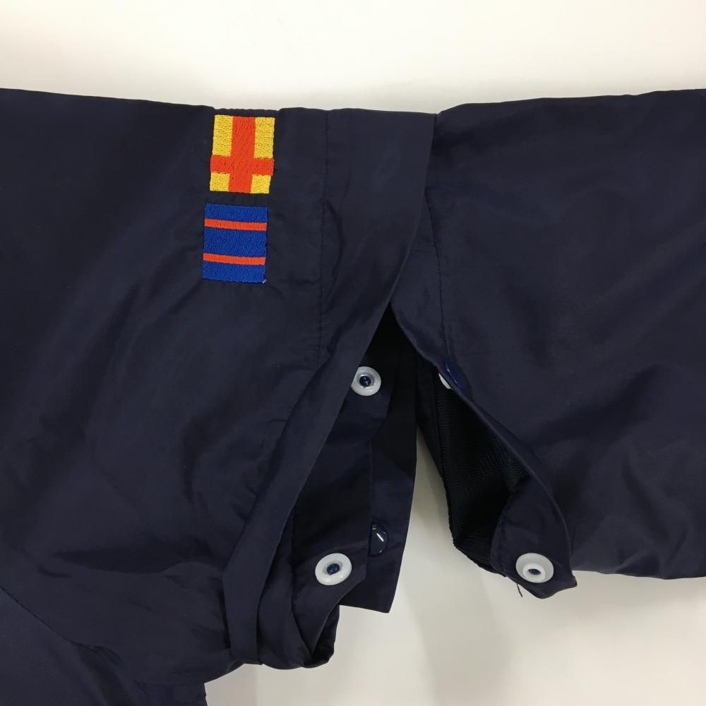 美品】ルコックゴルフ 2WAYジャケット ネイビー×白 ロゴ刺しゅう