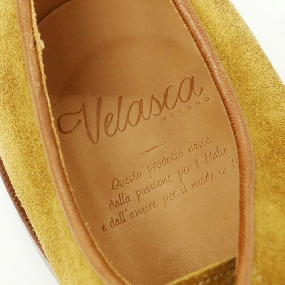 来店をご期待! ヴェラスカ VELASCA スエード ダービーシューズ キャメルブラウン系 サイズ41 メンズ