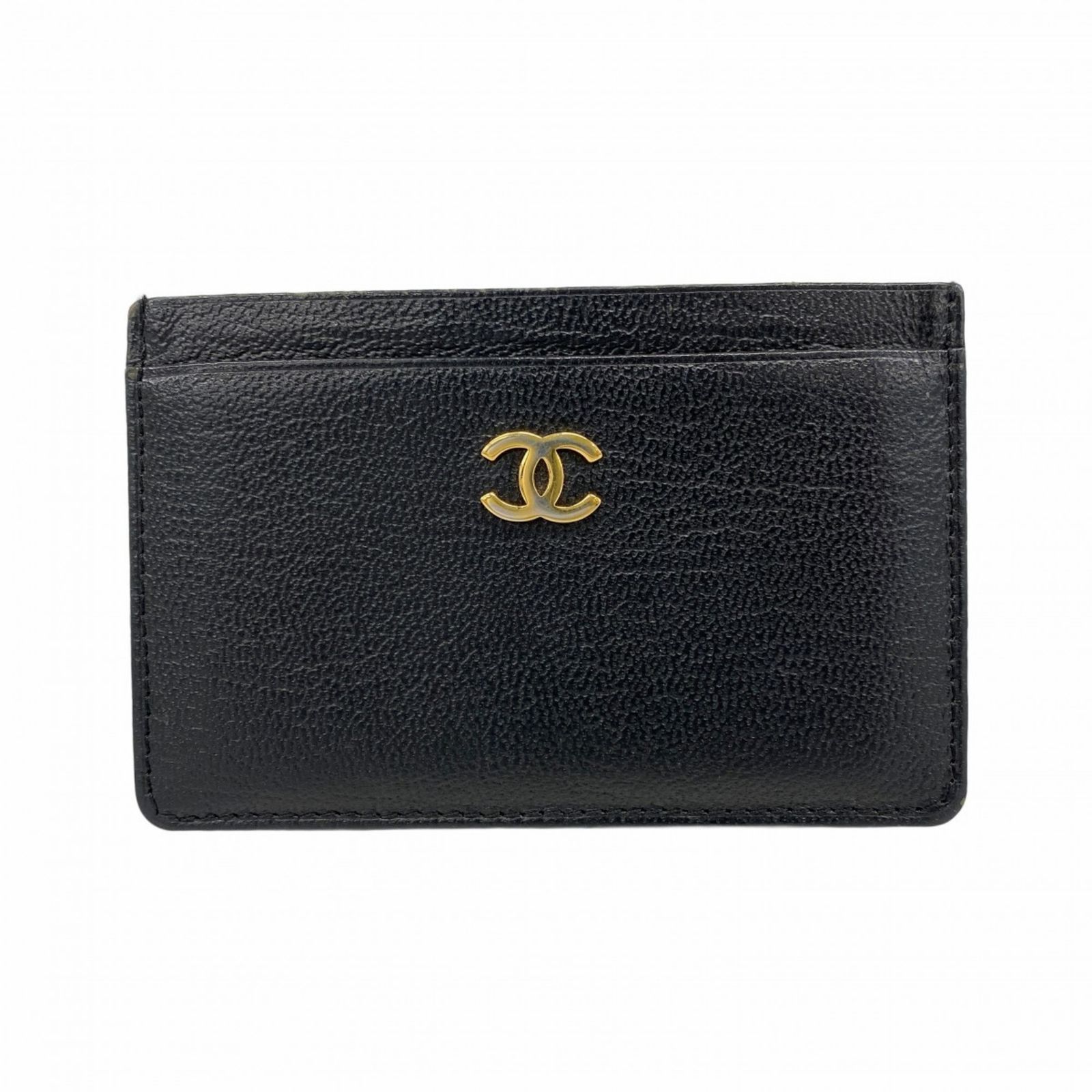 シャネル Chanel シャネル 名刺入れ カードケース レザー ブラック レディース