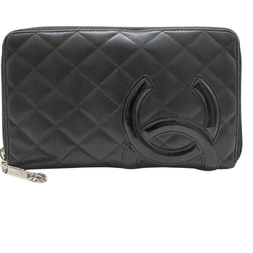 CHANEL シャネル 長財布 シャネル 長財布 カンボンライン ジッピーオーガナイザー ピンク ブラック レディース
